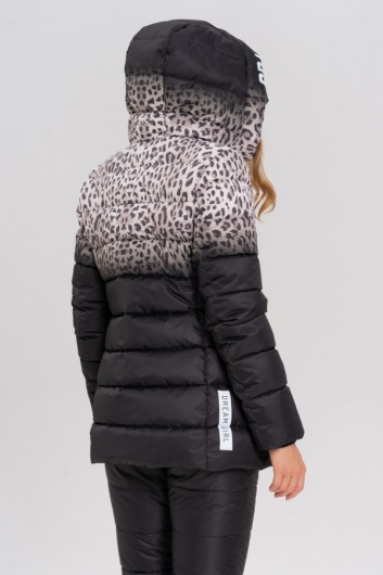 Куртка зимняя М-4032 "Леопард" черный